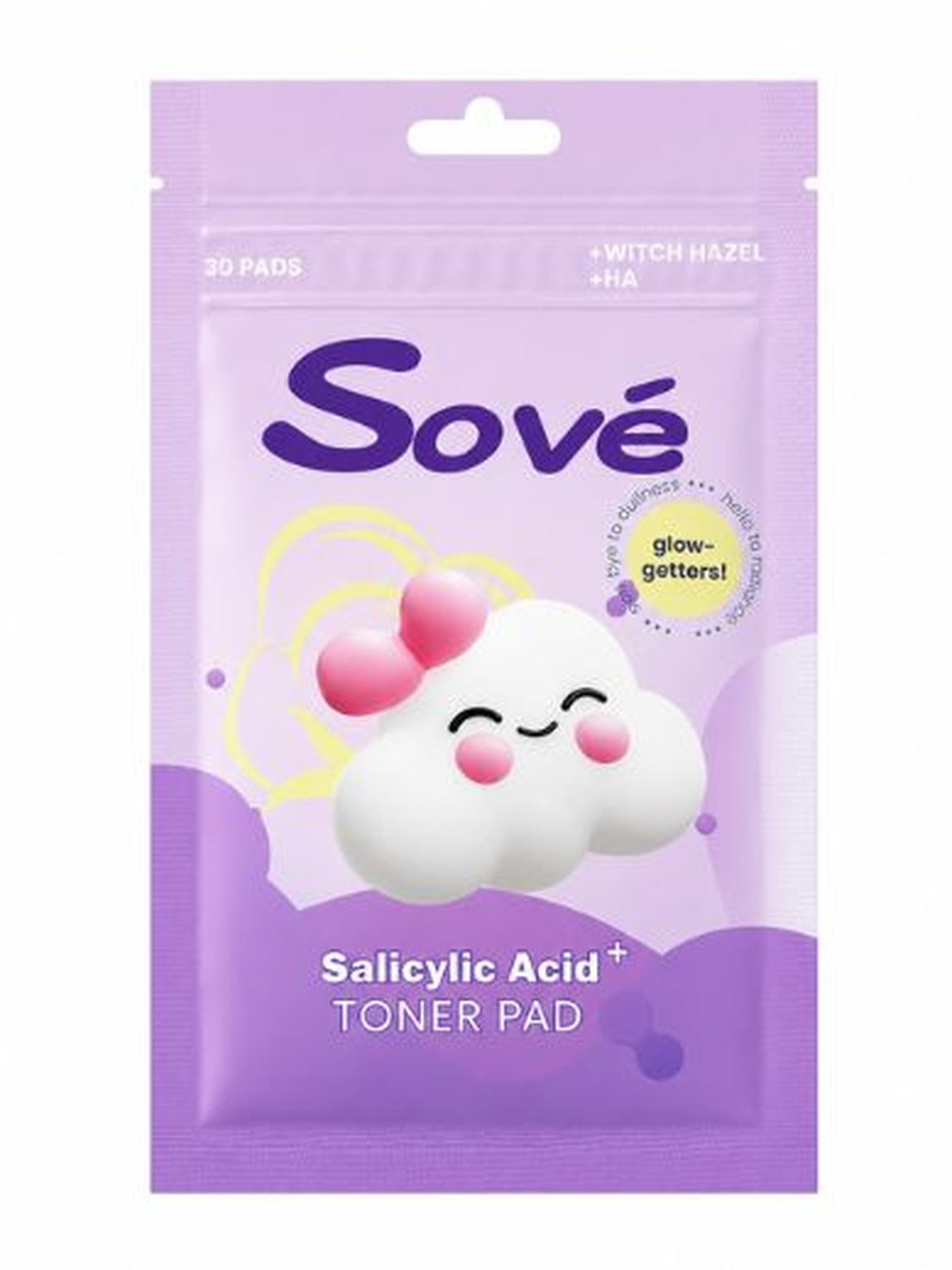 Sové Salicylic Acid+ Toner Pads – Smoothing Bamboo Facial Pads (30ct)